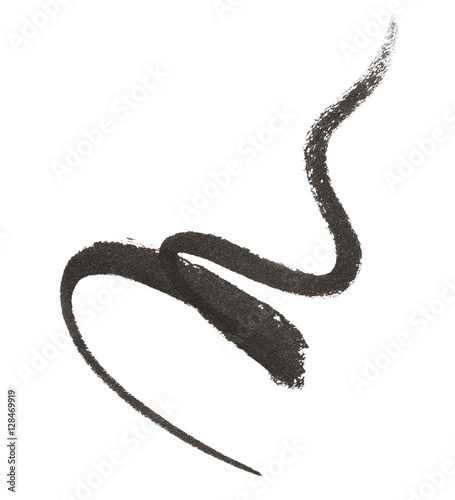 Black color eyeliner brush paint on background
