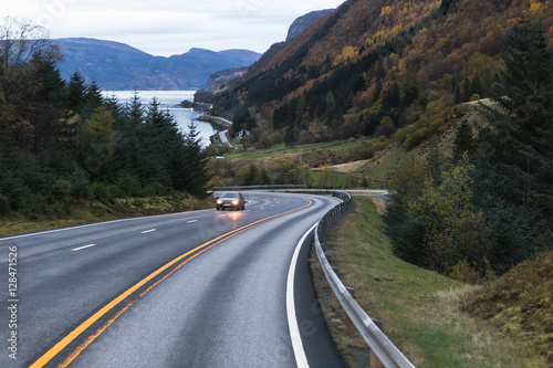 mountain road evening