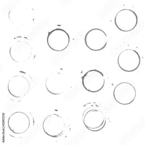 Verctor gray footprint cup of coffee design element.