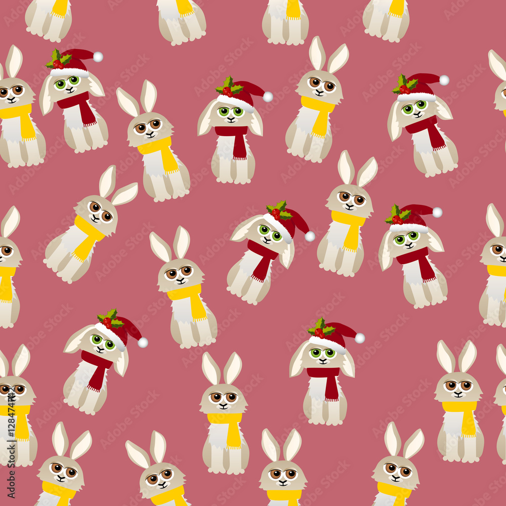 cute rabbit with scarf cute rabbit with scarf