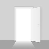 Open door opportunities concept for business success vector illustration