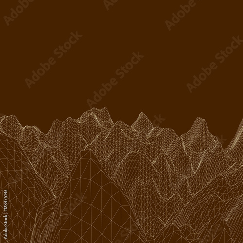 Abstract landscape. Mountai...