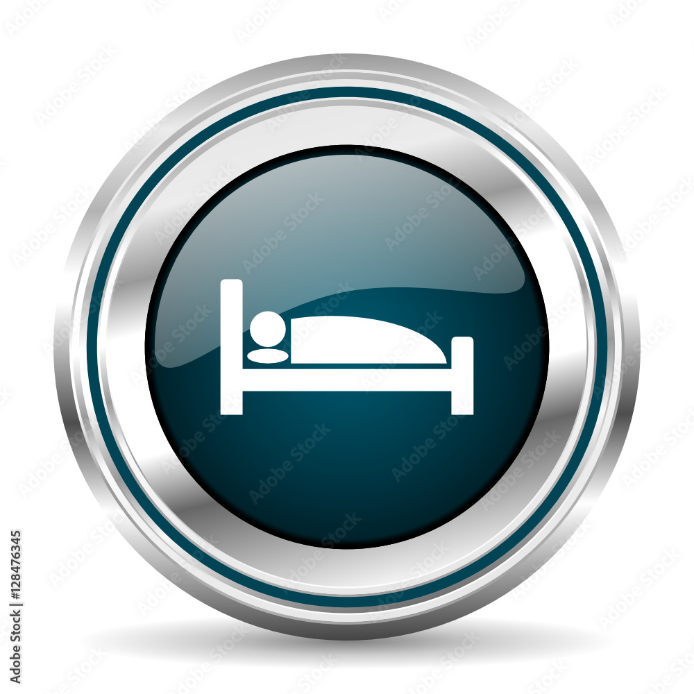 Hotel vector icon. Chrome border round web button. Silver metallic pushbutton. Hotel vector icon. Chrome border round web button. Silver metallic pushbutton.