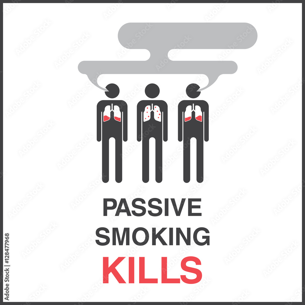 Vettoriale Stock Passive Smoking Kills Adobe Stock