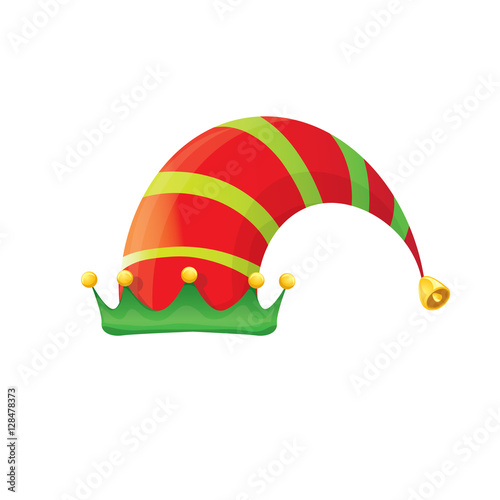 vector christmas elf hat.