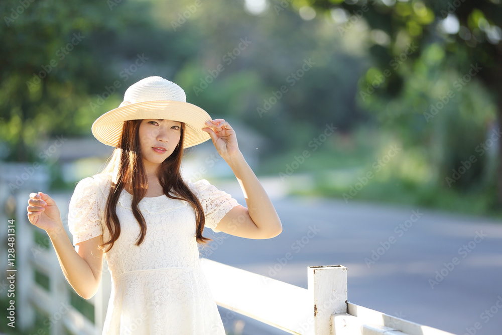 Asian girl portrait in nature