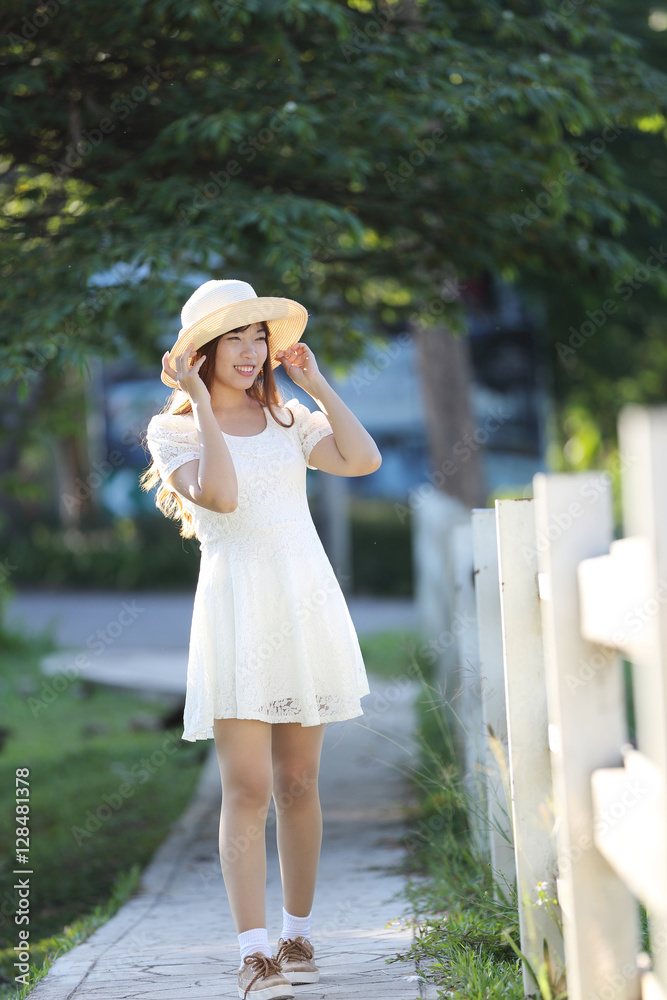 Asian girl portrait in nature