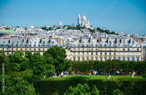 Canvas Print Panoramic view of the roofs Paris, France