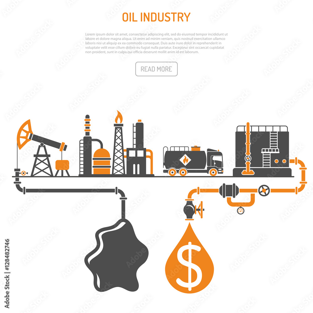 Obraz premium Oil industry Concept