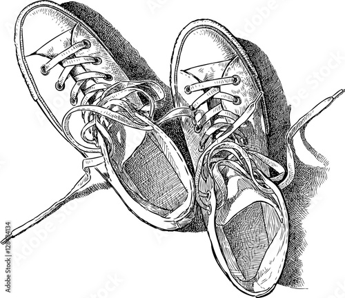 sketch of the sneakers