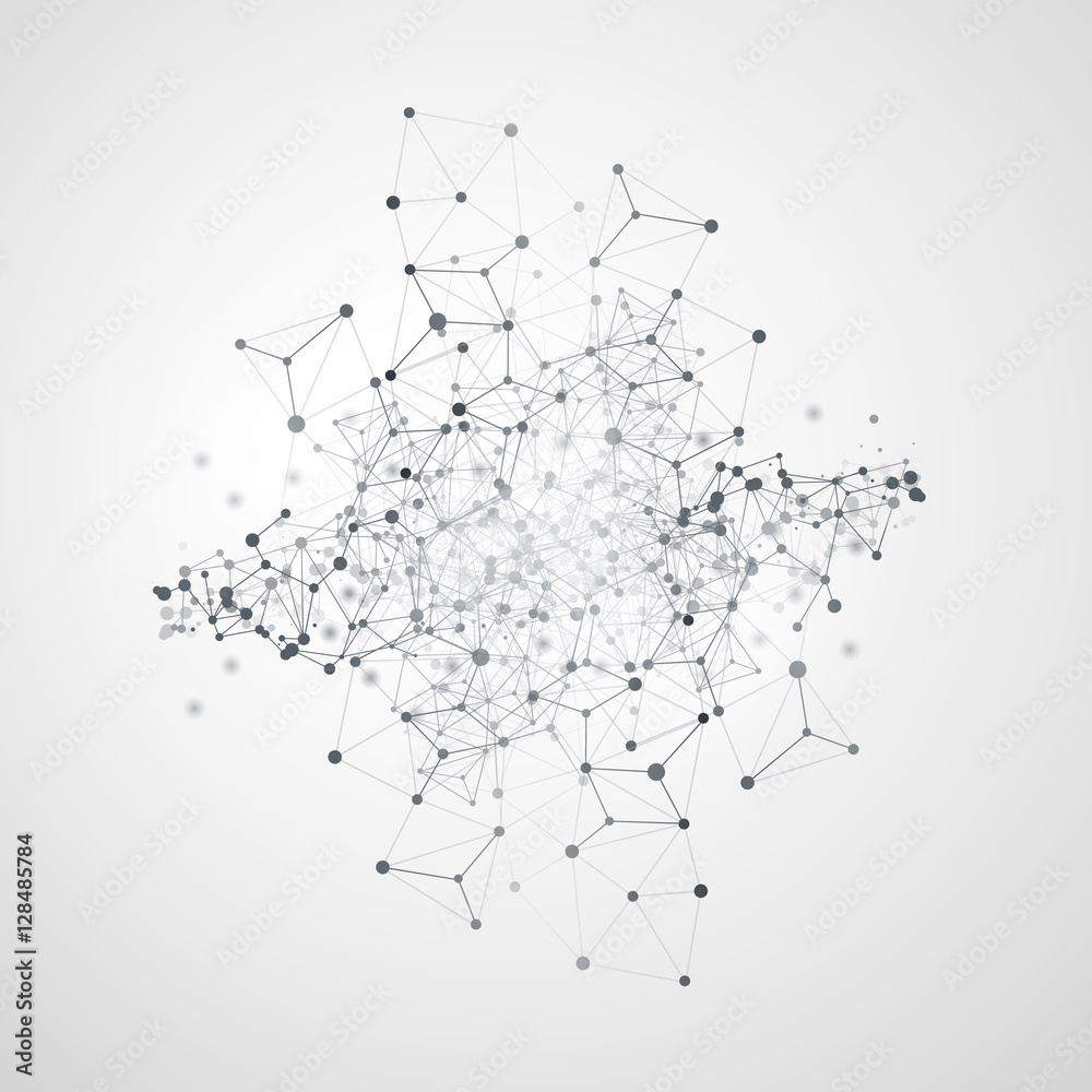 Abstract Cloud Computing and Global Network Connections Concept Design with Transparent Geometric Mesh, Wireframe - Illustration in Editable Vector Format Abstract Cloud Computing and Global Network Connections Concept Design with Transparent Geometric Mesh, Wireframe - Illustration in Editable Vector Format