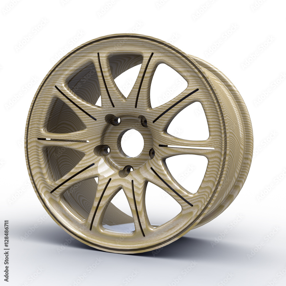 Steel disks for a car 3D illustration