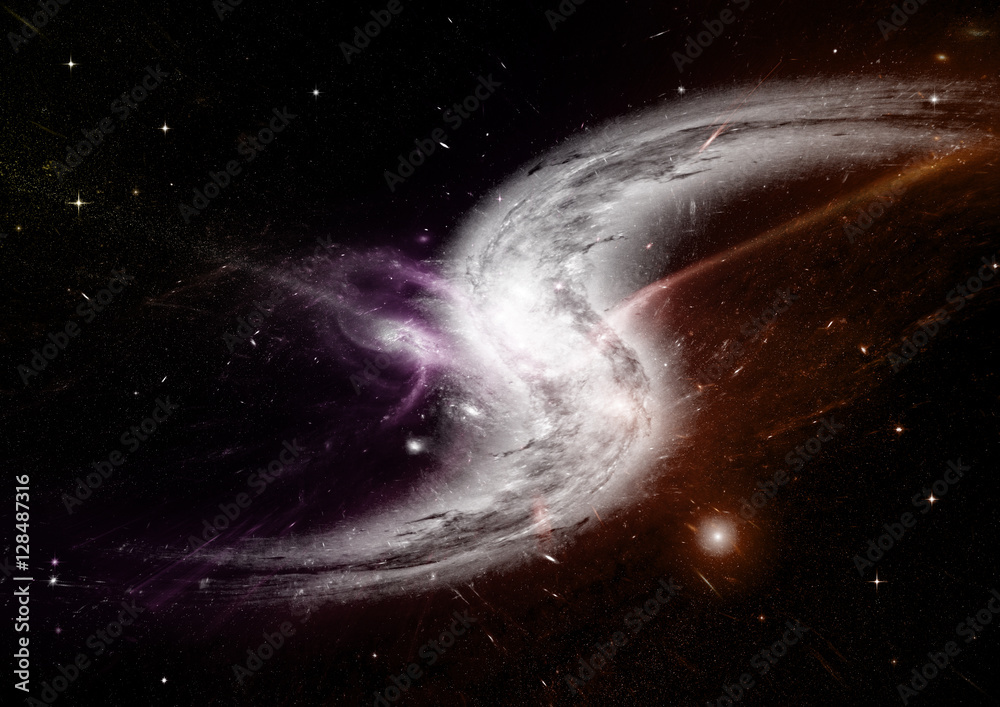 Obraz premium Stars, dust and gas nebula in a far galaxy