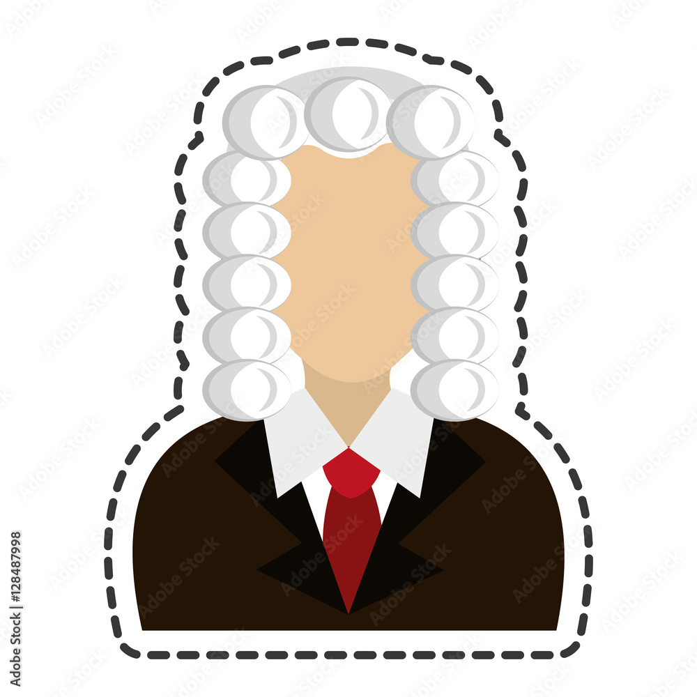 judge avatar character icon vector illustration design