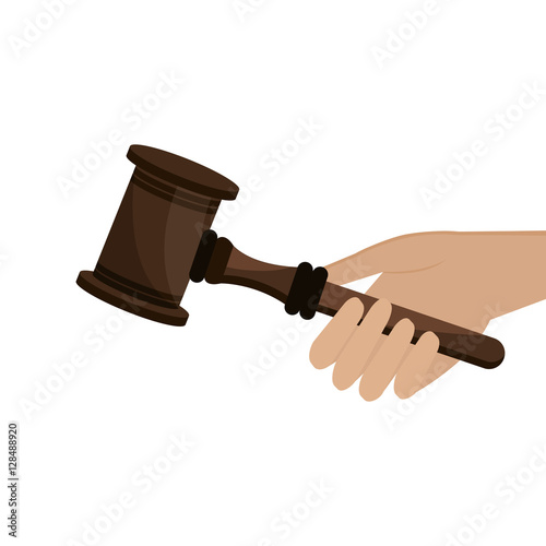 gavel judge isolated icon vector illustration design