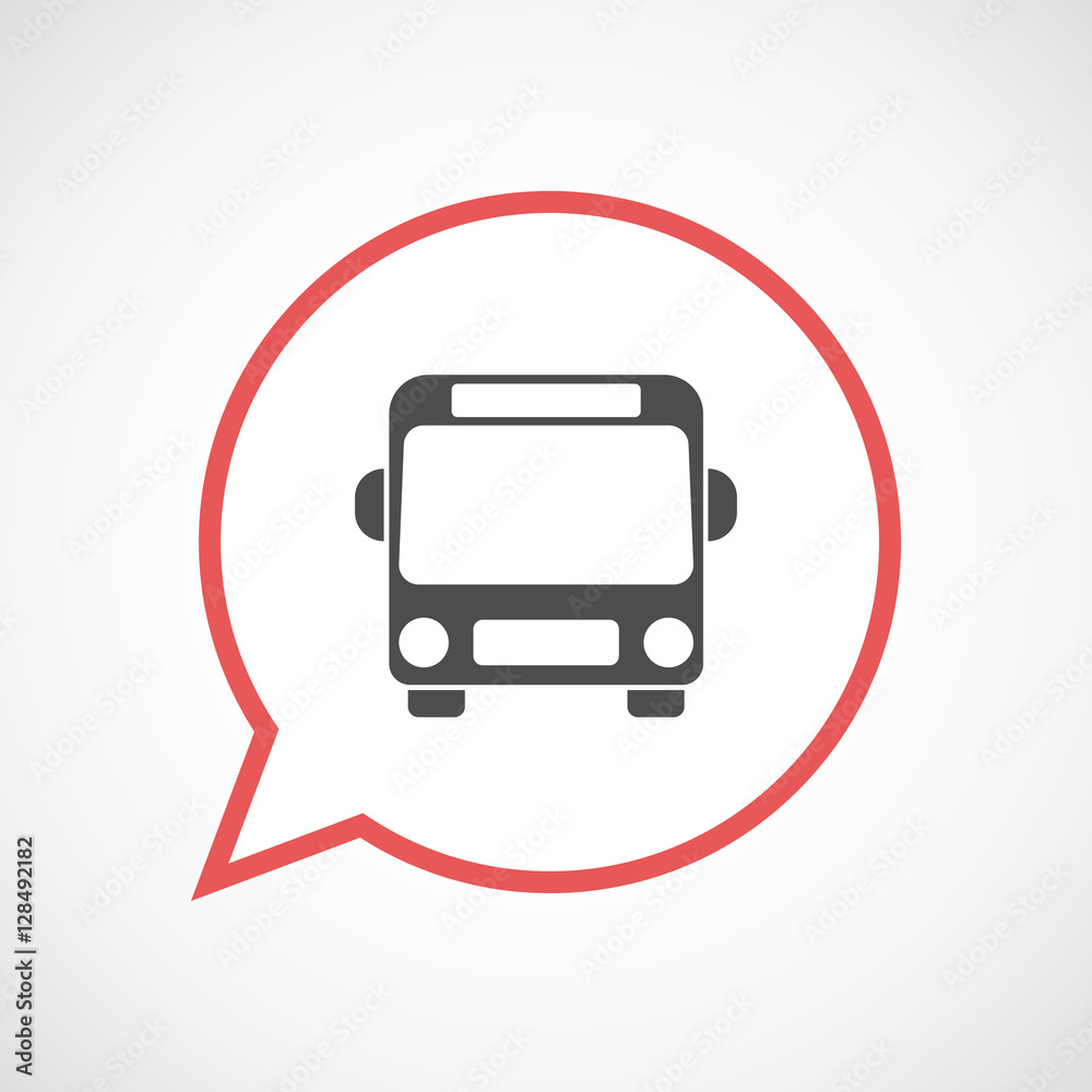 Isolated balloon with a bus icon Isolated balloon with a bus icon
