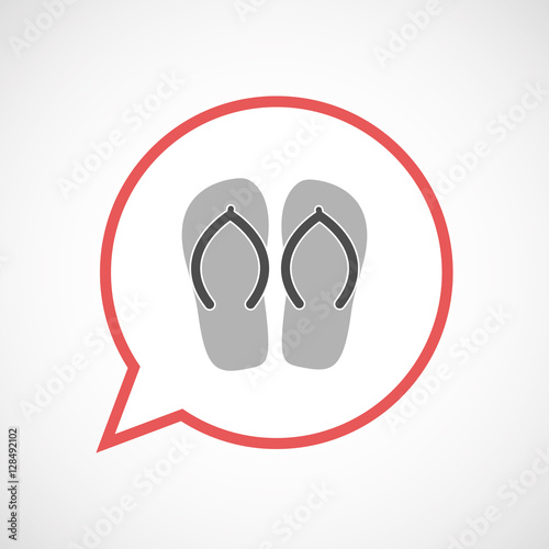 Isolated balloon with   a pair of flops