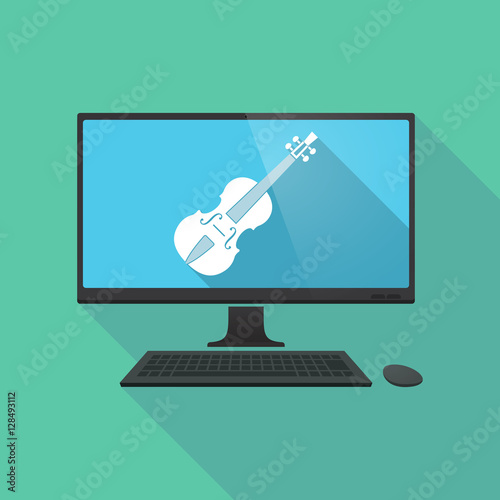 Long shadow pc with  a violin