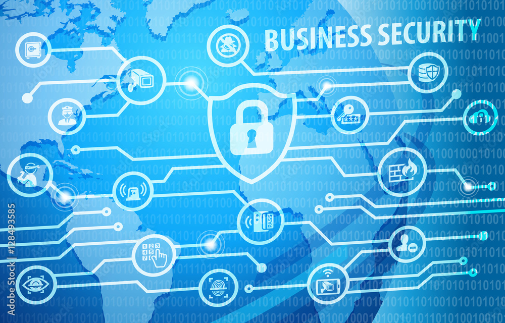 Business Security Protection Concept Background