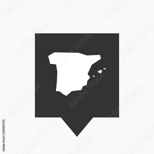 Isolated tooltip with  the map of  Spain