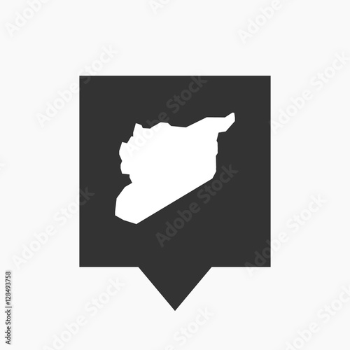 Isolated tooltip with  the map of Syria