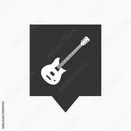Isolated tooltip with  an electric guitar