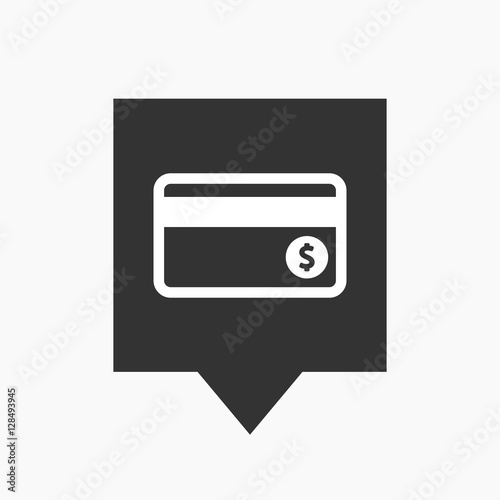 Isolated tooltip with  a credit card