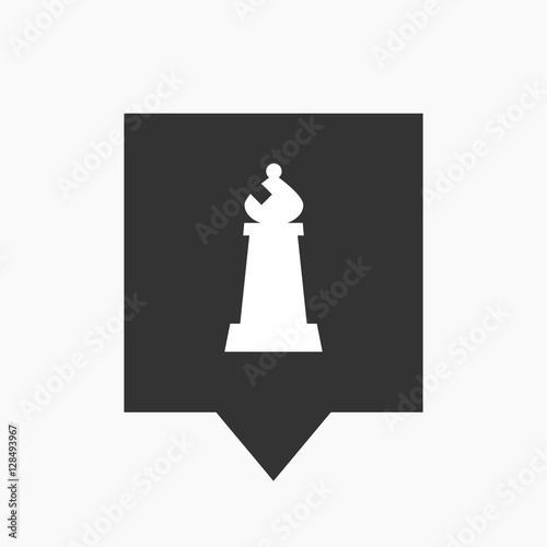 Isolated tooltip with a bishop    chess figure