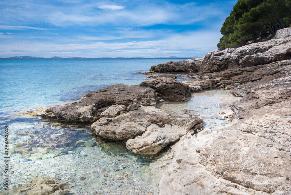 beautiful bay Slanica on Murter Island, Dalmatia, Croatia