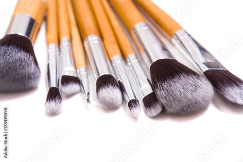 Professional makeup brushes