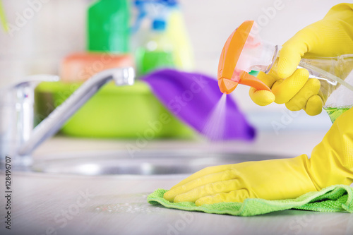 Kitchen cleaning concept