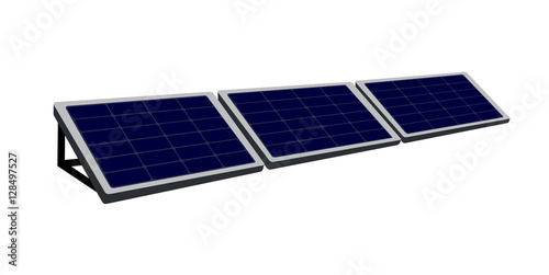 Vector image of solar panels