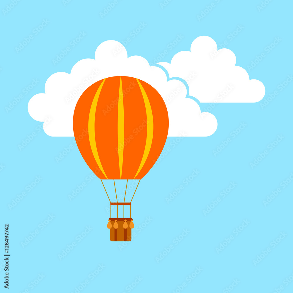Obraz premium Orange hot air balloon