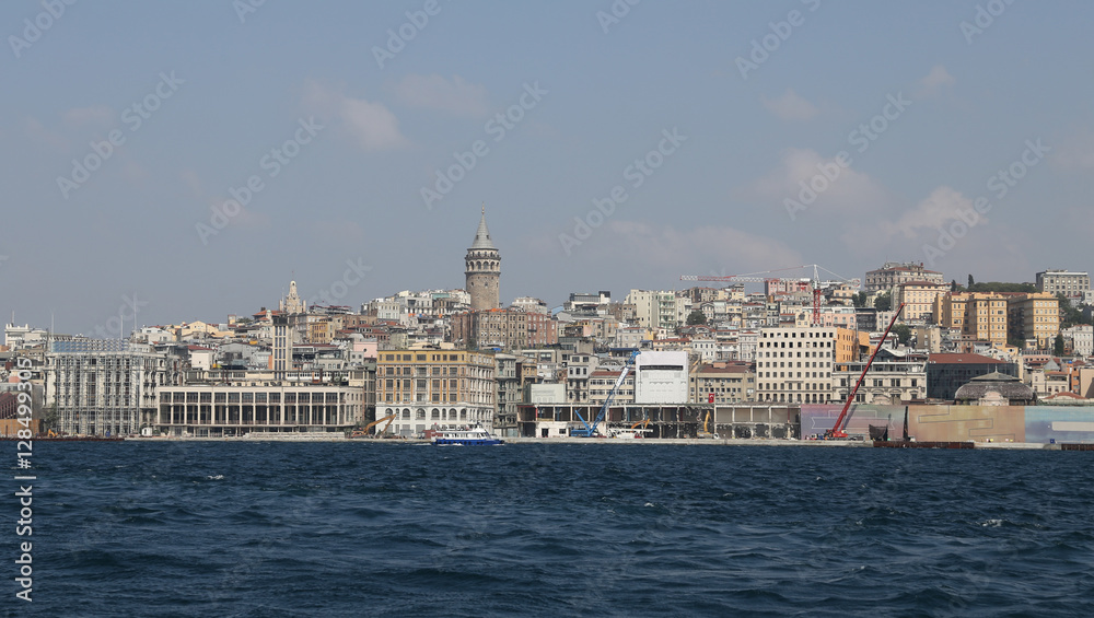 Karakoy and Galata Tower in Istanbul City