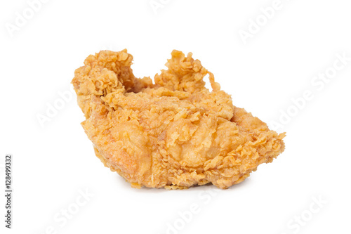 fried chicken isolated on white