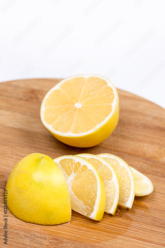 Closeup macro lemon slices citrus Closeup macro lemon slices citrus