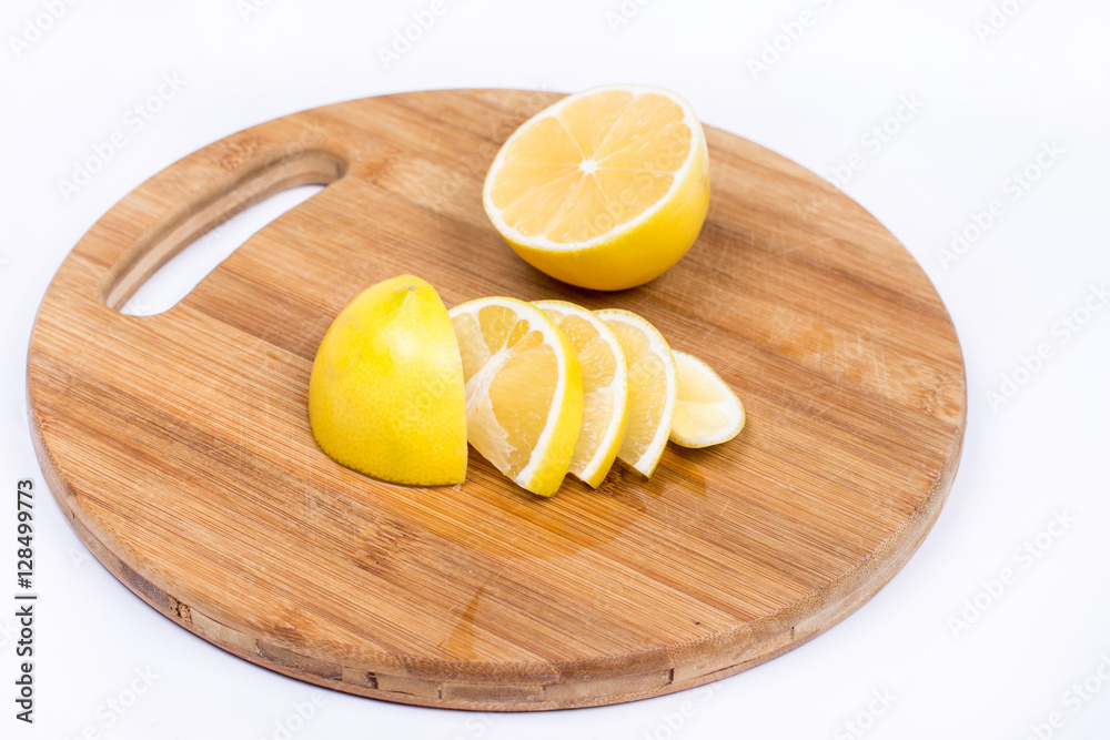 Closeup macro lemon slices citrus Closeup macro lemon slices citrus