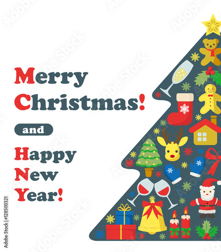 ツリーのクリスマスカード