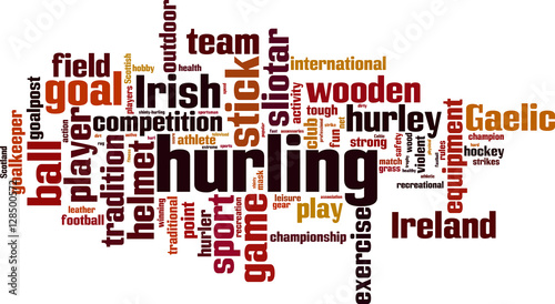 Hurling word cloud concept. Vector illustration