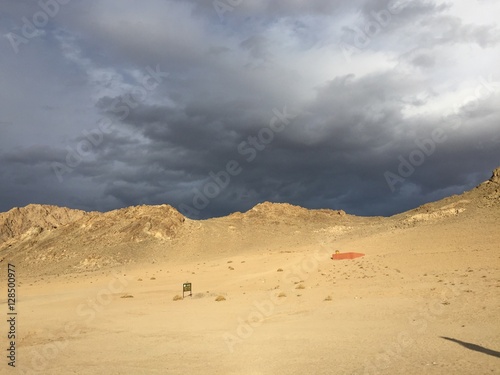 bright desert with overcast sky