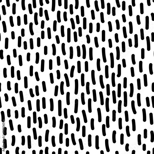 Hand drawn Seamless pattern black and white organic stripes. Nature wrapping paper.