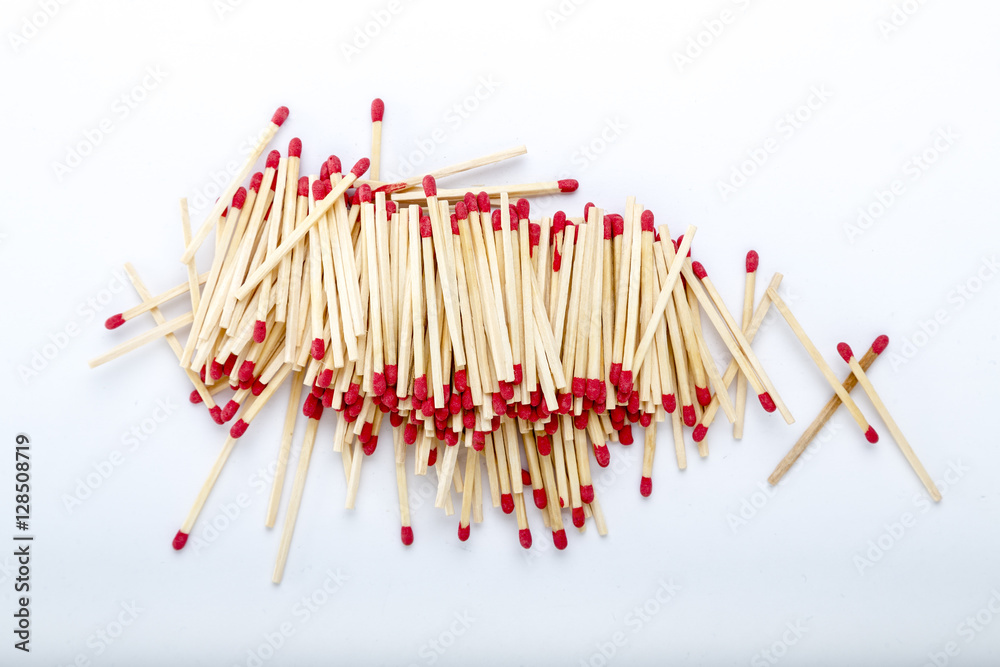 pile of matches, isolated on white pile of matches, isolated on white