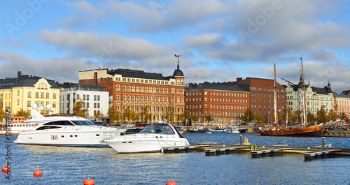 City landscape. North Harbour in Helsinki