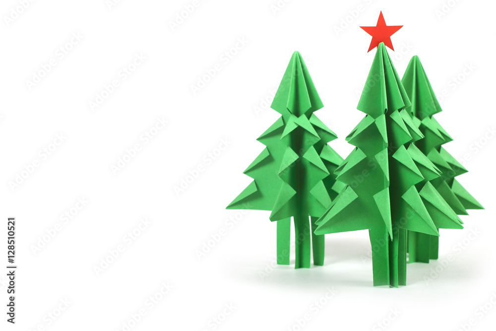 Obraz premium Origami christmas tree