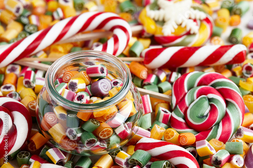 Lollipops and candies mix