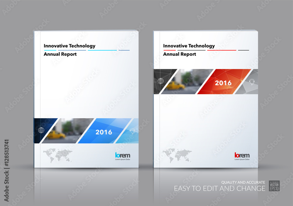 Fototapeta premium Business vector set. Brochure template layout, cover design annu