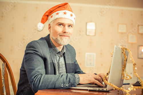 hr-manager is planning a corporate event or Modern Santa Claus