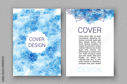 template brochure pages ornament vector illustration. traditional Islamic, Arabic, Indian, cover elements. decorative card for print or web design, spa salon, yoga studio
