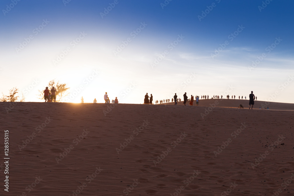 Red sand dunes in Mui Ne villiage, Vietnam