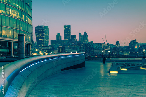 Southwark in London,business offices at sunrise